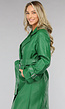 Groene Trenchcoat van Imitatieleer