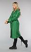 Groene Trenchcoat van Imitatieleer