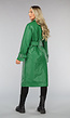 Groene Trenchcoat van Imitatieleer