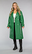 Groene Trenchcoat van Imitatieleer