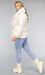 Beige Puffer Jas met Dikke Kraag