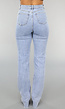 Lichtblauwe Straight Leg Stretch Jeans