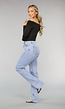 Lichtblauwe Straight Leg Stretch Jeans