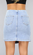 Blauwe Denim Rok met Overslag