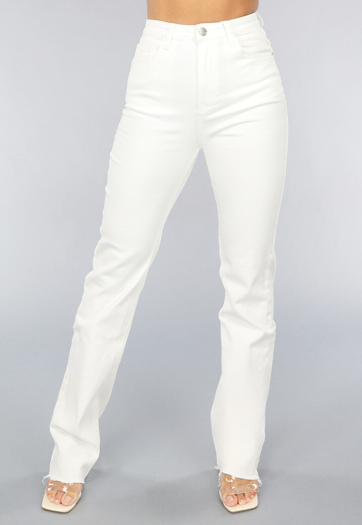 Witte Tall Jeans met Rechte Pijpen
