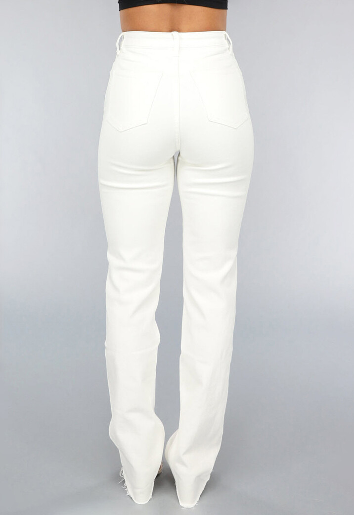 Witte Tall Jeans met Rechte Pijpen