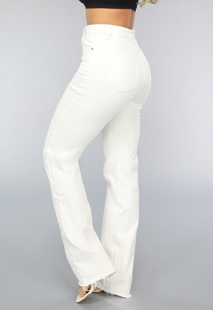 Witte Tall Jeans met Rechte Pijpen