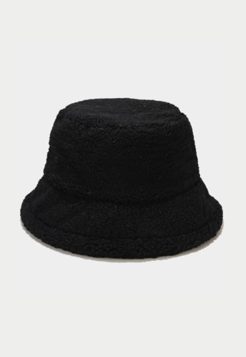 OP=OP.14.AV Zwarte Teddy Bucket Hat