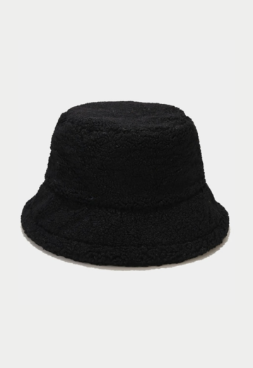 SALE50 Zwarte Teddy Bucket Hat