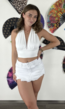 Witte Halter Crop Top