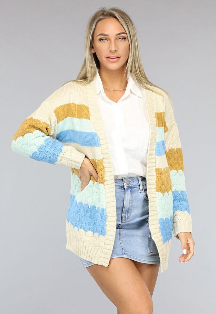 Gebreid Multicolor Cardigan Vest