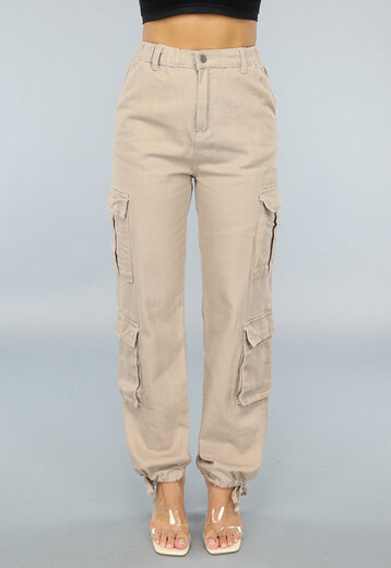 Khaki Carpenter Broek met Zakken