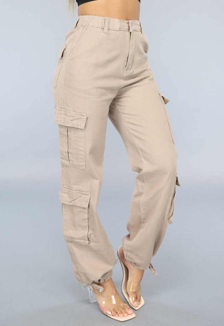 Khaki Carpenter Broek met Zakken