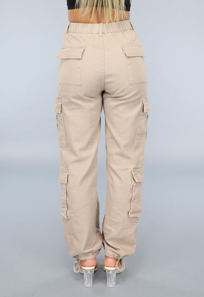 Khaki Carpenter Broek met Zakken