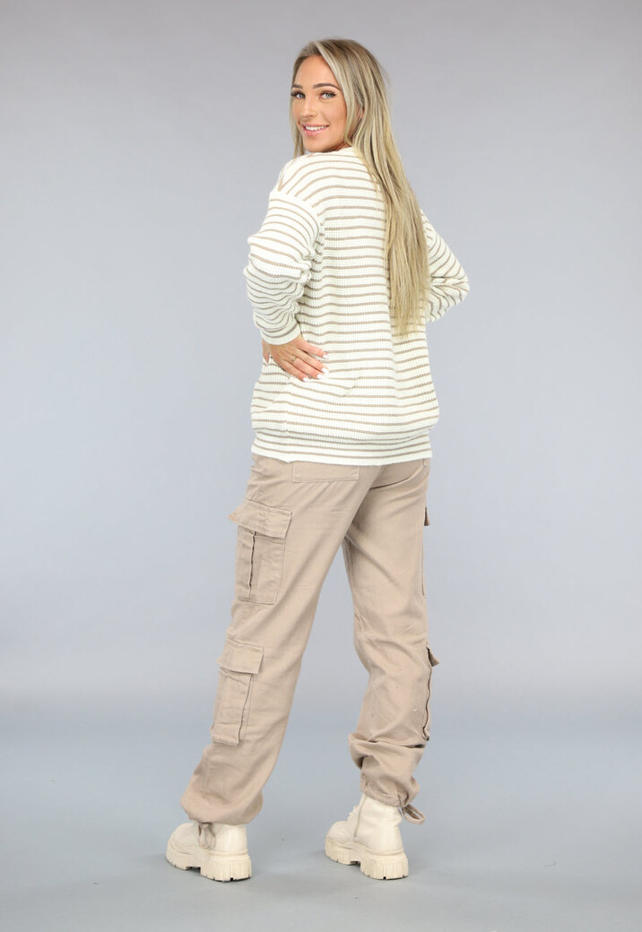 Khaki Carpenter Broek met Zakken