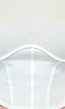 Rib Gebreide Witte Longsleeve Top met Korset Detail