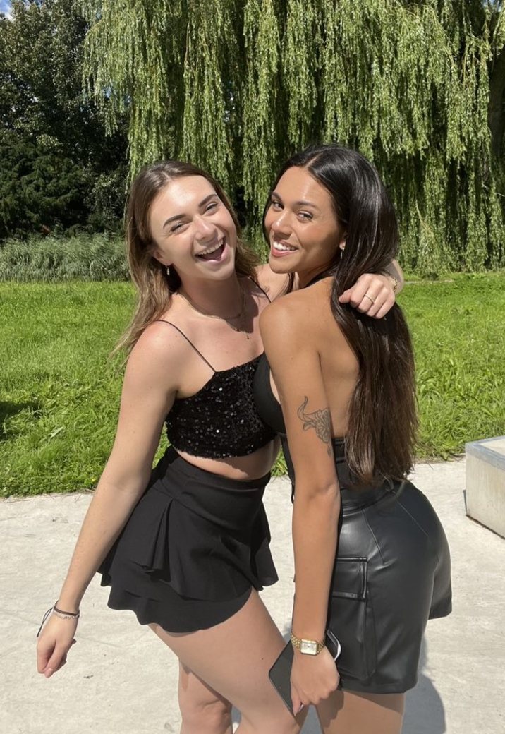 Geplooide Zwarte Skort