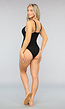 Zwart Maximizer Push-Up Badpak met Structuur