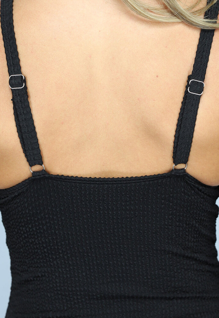 Zwart Maximizer Push-Up Badpak met Structuur