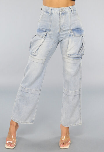 Blauwe Utility Jeans