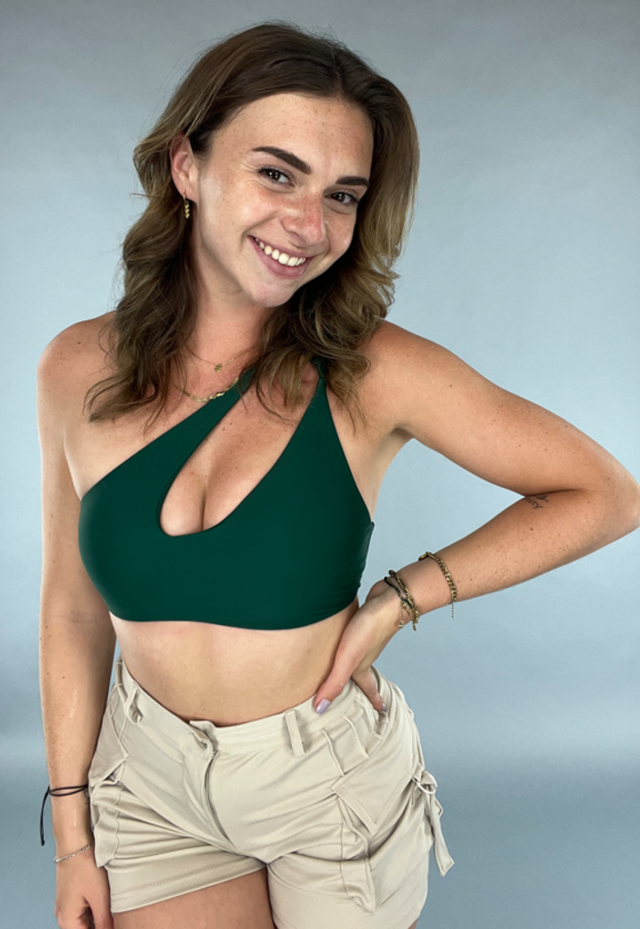 Elastische Cargo Short met Zilveren Details