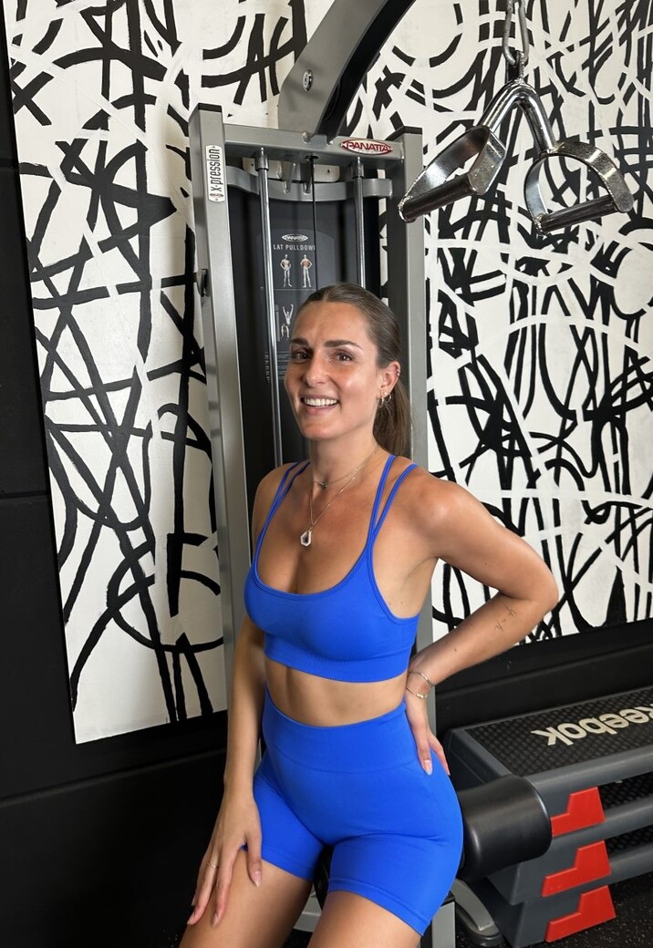 Royaal Blauwe Sport-bh met Gedetailleerde Rug