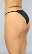 Zwarte Tanga Slip met Zilveren Buikketting