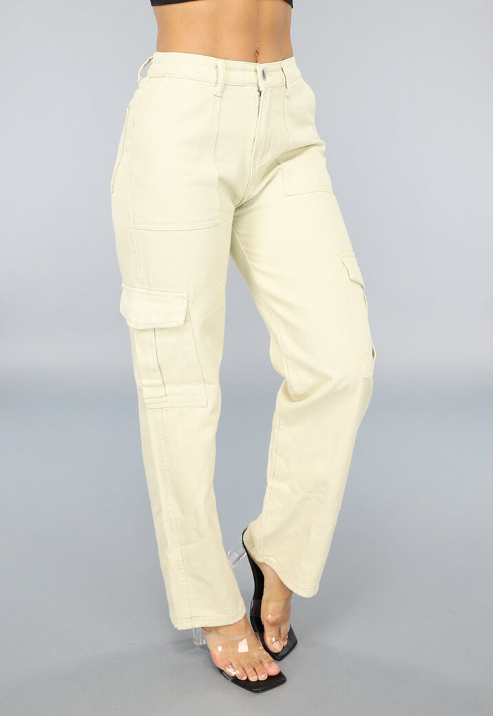 Denim Carpenter Broek in Beige