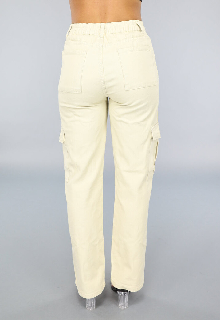 Denim Carpenter Broek in Beige