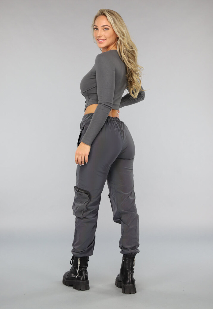 Holografisch Reflecterende Cargo Parachute Broek