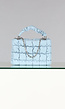 Geblokte Clutch met Geplooide Details