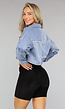 Denim Cropped Spijkerjas met Knopen