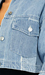 Denim Cropped Spijkerjas met Knopen