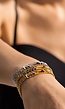 Zilveren Stainless Armband met Rechthoekige Bedel en Diamant