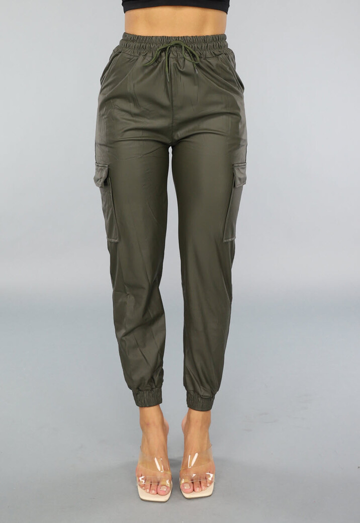 Stretch Cargo Jogger in Legergroen