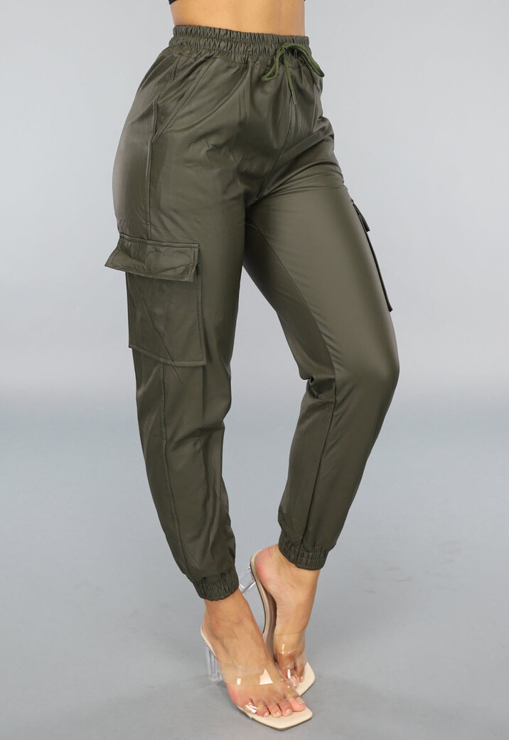 Stretch Cargo Jogger in Legergroen