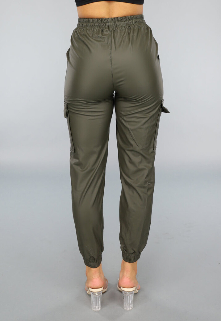 Stretch Cargo Jogger in Legergroen