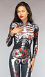 Skeletten Jumpsuit met Rozen