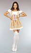 Beige Kostuum met Dirndl Jurk