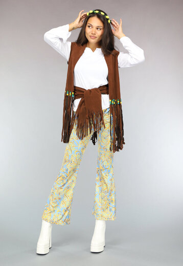 NEW0603 Flower Power Hippie Kostuum