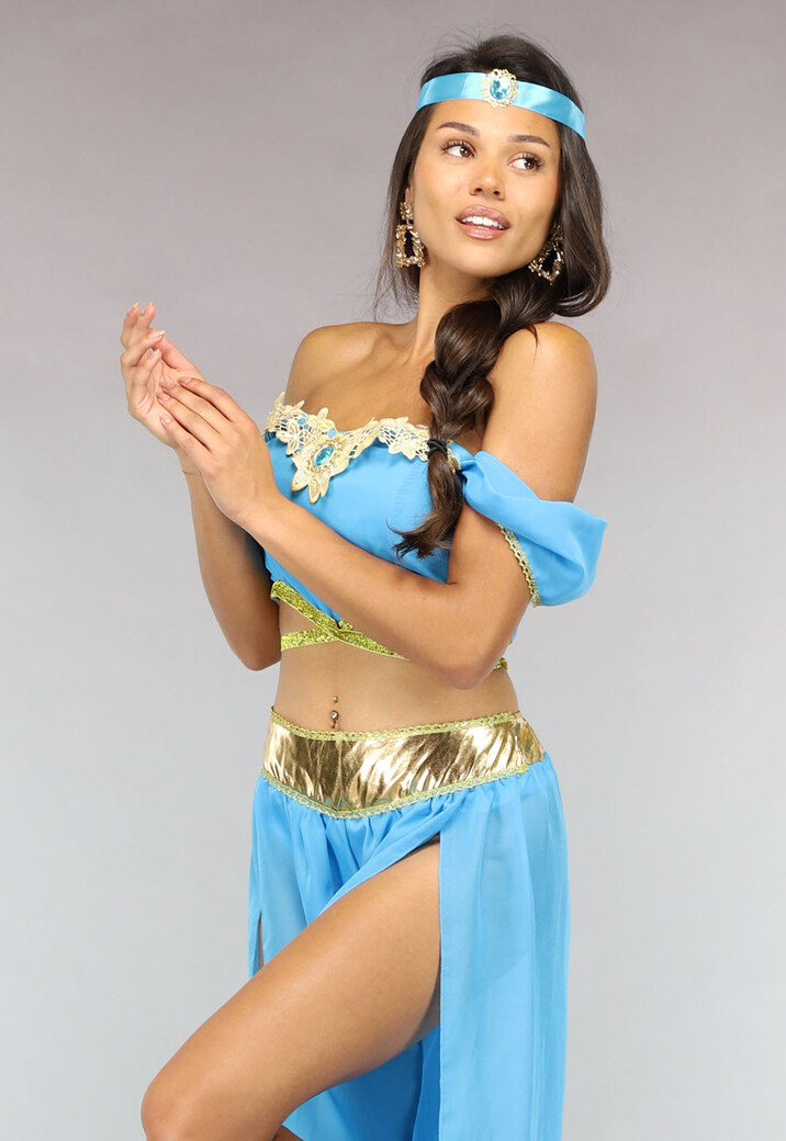 Blauw Prinses Jasmine Kostuum