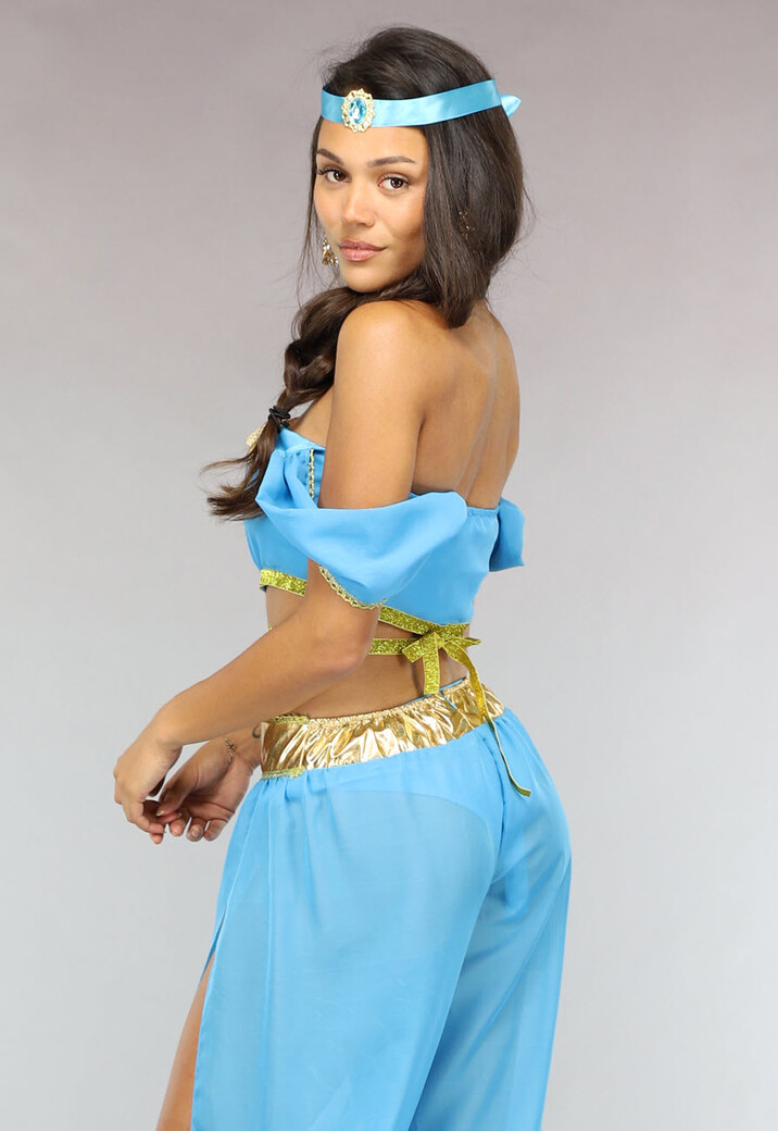 Blauw Prinses Jasmine Kostuum