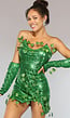 Groen Glitter Tinkerbell Kostuum met Pailletten