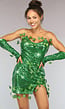 Groen Glitter Tinkerbell Kostuum met Pailletten