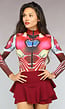 Rode Marvel Iron Man Bodysuit met Rits