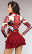 Rode Marvel Iron Man Bodysuit met Rits