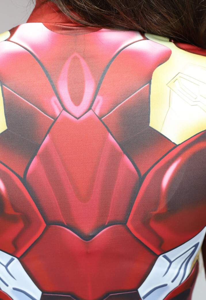 Rode Marvel Iron Man Bodysuit met Rits