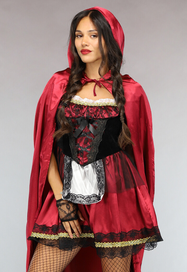 Roodkapje Kostuum met Lange Cape