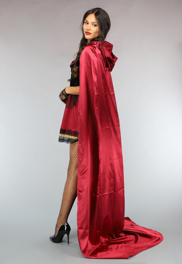 Roodkapje Kostuum met Lange Cape