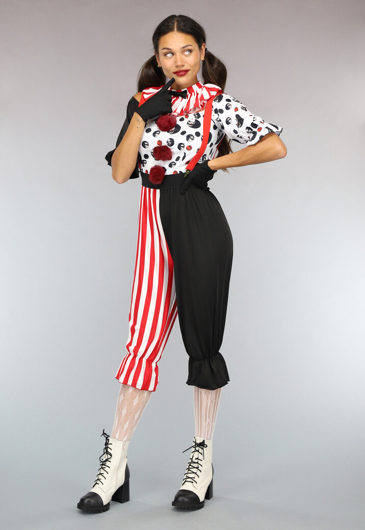 Psycho Clown Kostuum met Accessoires